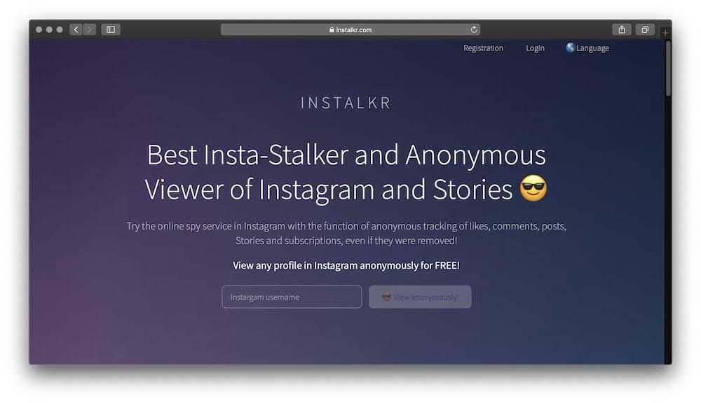 StoriStalker Home Page Anonymous Instagram & Stories Browsing